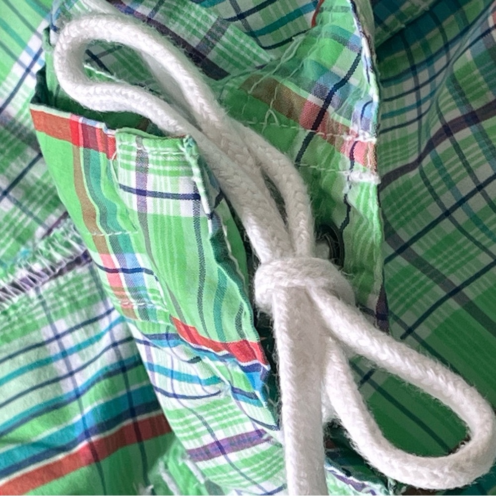 Ralph Lauren Polo Green Plaid Swim Trunks Swim Wear Size 36 - Picture 7 of 15